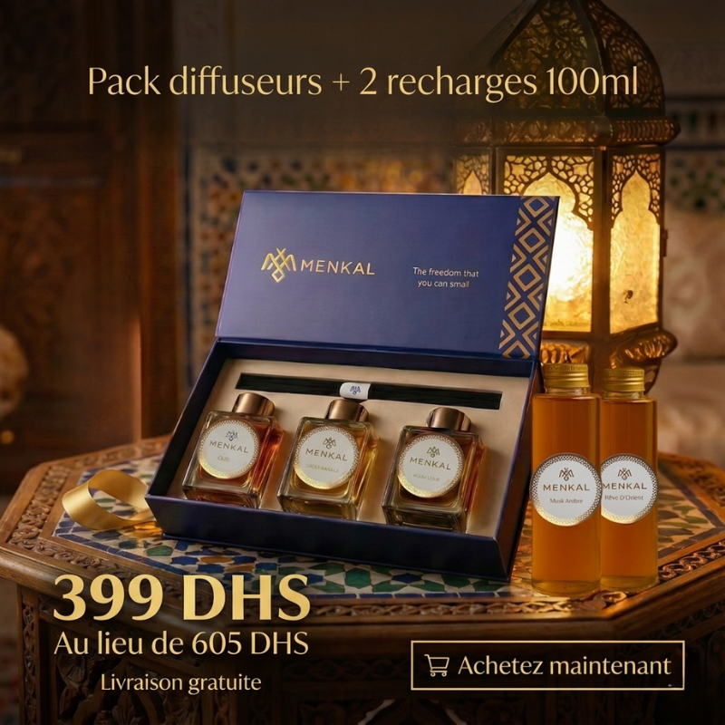 Pack de Diffuseur D’ambiance + 2 recharge 100ML